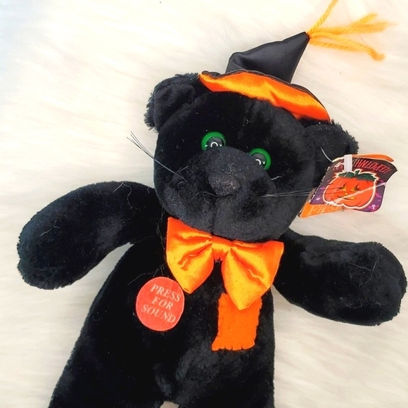 Y2K Fiesta Halloween Meow Witch Black Cat Plush Stuffed Animal Works 10" 🐈‍⬛️ - Picture 4 of 16